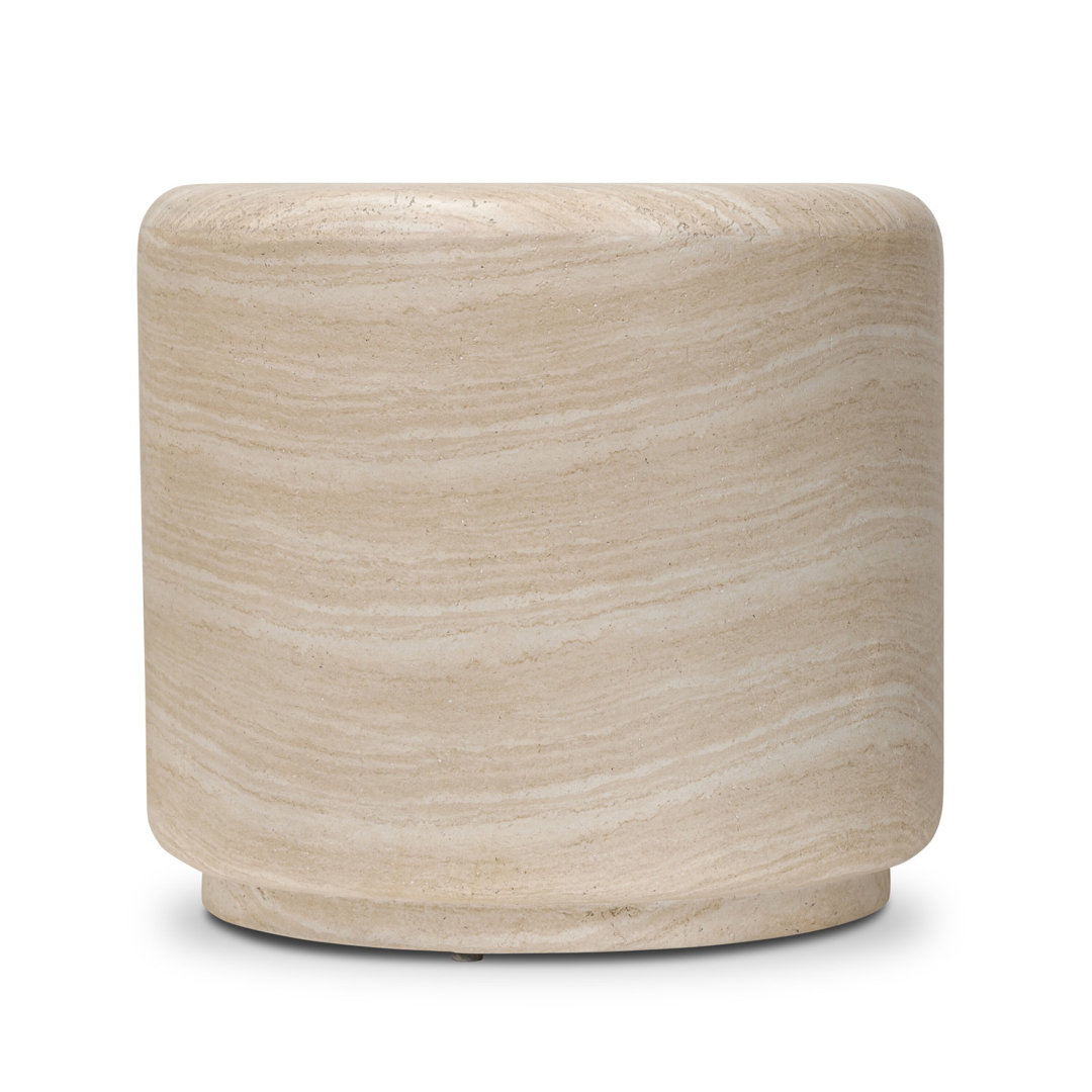 Abney Outdoor End Table-Distressed Bronze